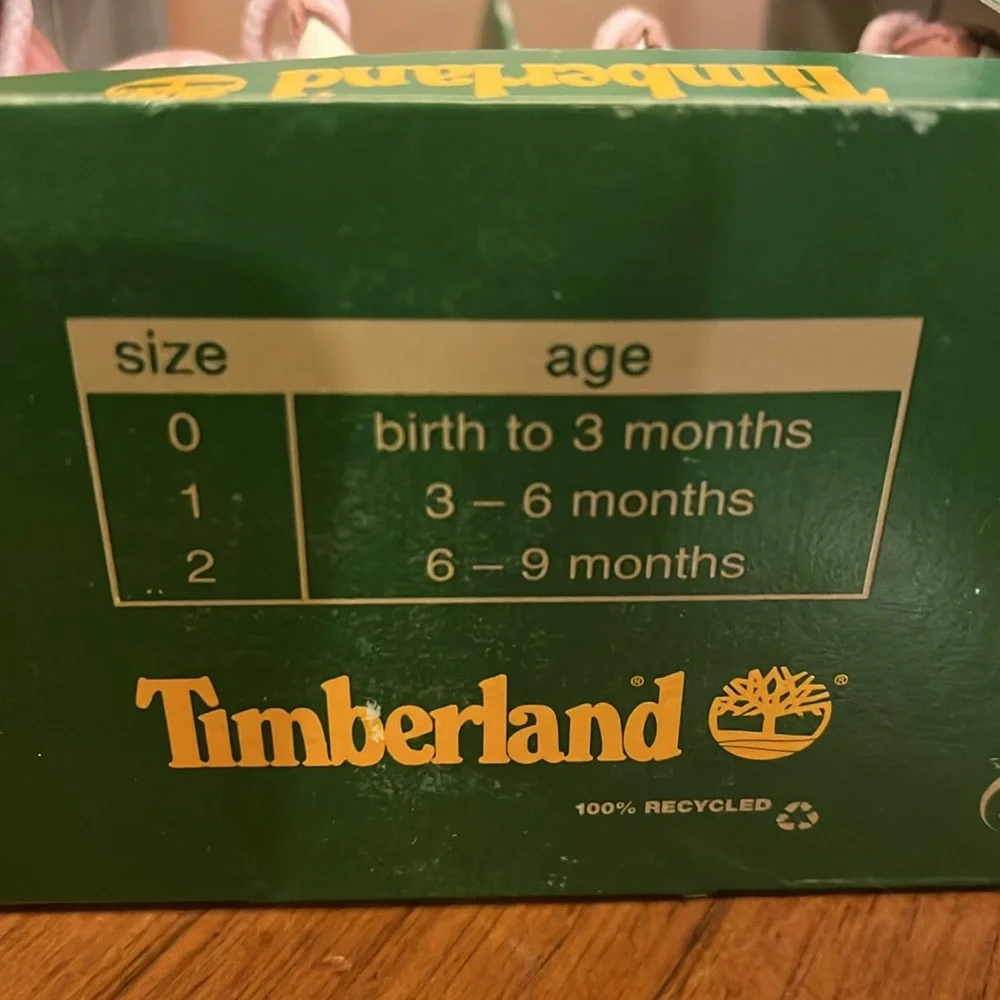 Timberland Infant Baby Crib Booties Boots Crib Shoes Girls Size 1 - 3/6 Months